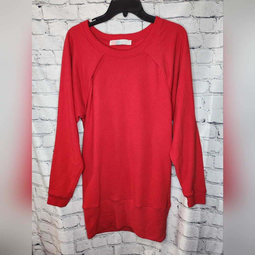 Free People Beach Red Tunic‎ Sweater Size XS